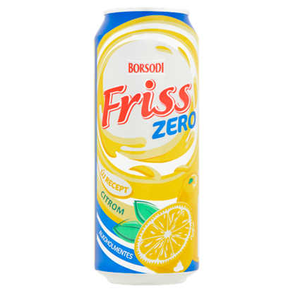 Kép Borsodi Friss Zero citromos ital és alkoholmentes világos sör keveréke 0,5% 0,5 l
