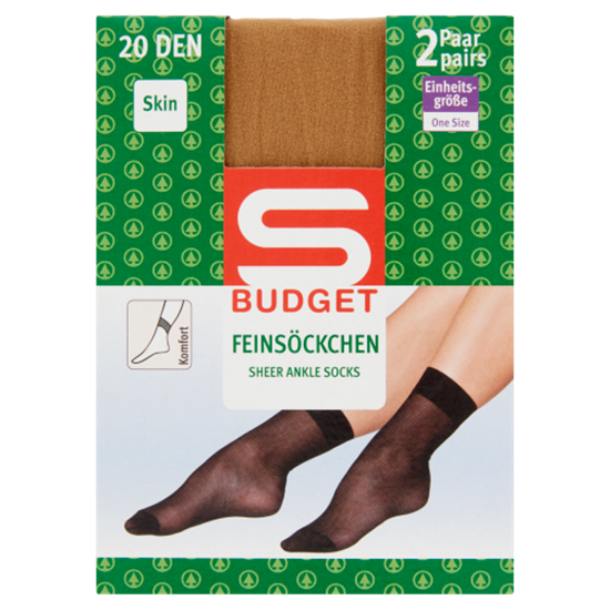 S-Budget Skin One Size 20 denes női finomszálú bokaharisnya 2 pár