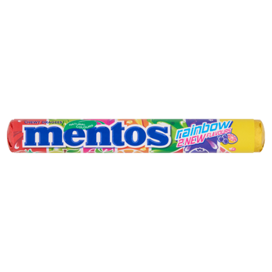 Mentos Rainbow gyümölcsízű cukordrazsé 37,5 g