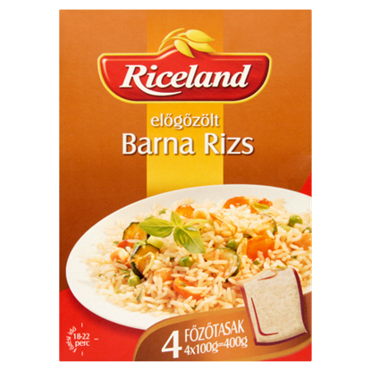 Riceland Előgőzölt Barna rizs 4 x 100 g