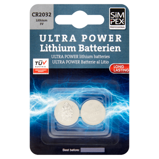 SIMPEX Ultra Power CR2032 3 V lítium elem 2 db