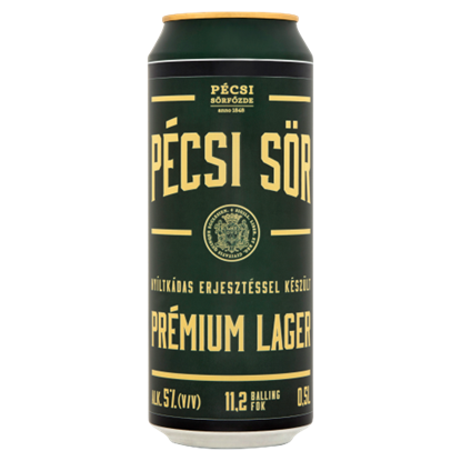 Pécsi Sör Prémium Lager sör 5% 0,5 l