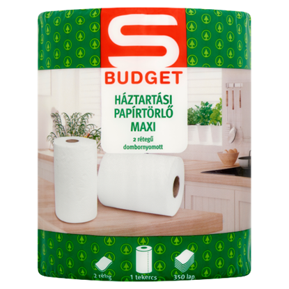 S-Budget Maxi háztartási papírtörlő 2 rétegű 1 tekercs