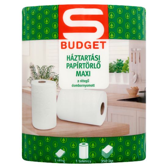 S-Budget Maxi háztartási papírtörlő 2 rétegű 1 tekercs