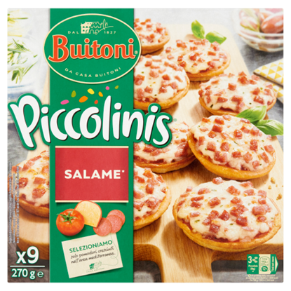 Buitoni Piccolinis Salame gyorsfagyasztott mini pizza 9 db 270 g