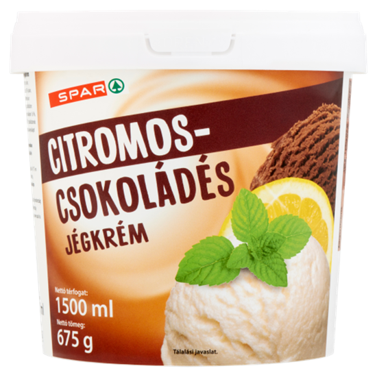 SPAR citromos-csokoládés jégkrém 1500 ml