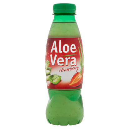 Aloe Vera szénsavmentes gyümölcsital aloe vera darabokkal és eper ízesítéssel 0,5 l