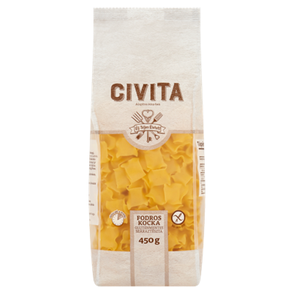 Civita fodros kocka gluténmentes száraztészta 450 g