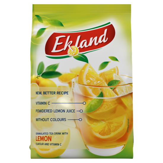 Ekland azonnal oldódó citrom ízű tea üdítőitalpor C-vitaminnal 300 g