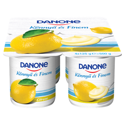 Danone citromízű, élőflórás, zsírszegény joghurt 4 x 125 g