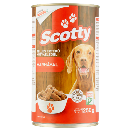 Scotty Falatkák Szószban teljes értékű állateledel felnőtt kutyák számára marhával 1250 g