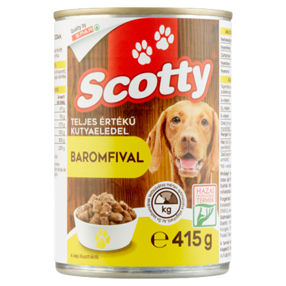 Scotty Falatkák Szószban teljes értékű állateledel felnőtt kutyák számára baromfival 415 g