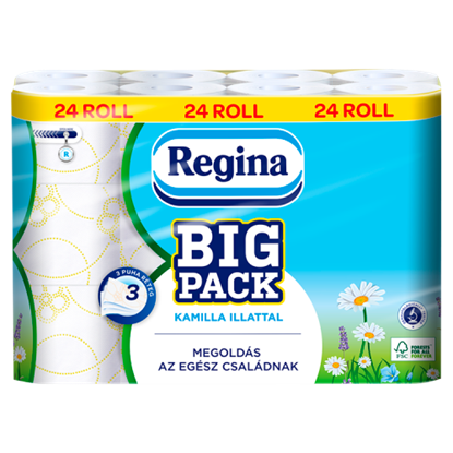 Regina Big Pack Kamilla toalettpapír 3 rétegű 24 tekercs