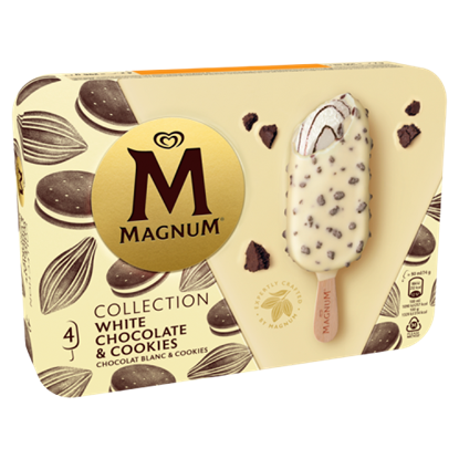 Magnum Multipack Fehércsokoládé & Keksz jégkrém 4 x 90 ml