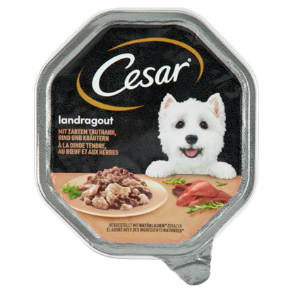 Cesar teljes értékű nedves eledel felnőtt kutyák részére omlós pulykával-marhával, fűszerekkel 150 g