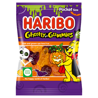 Haribo Ghostly Gummies gyümölcsízű gumicukorka 90 g