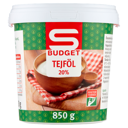 S-budget tejföl 20% 850g