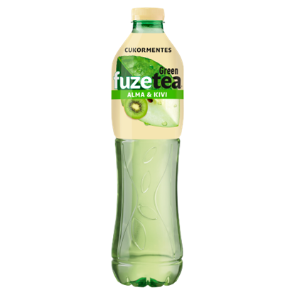 FUZETEA Zero energiamentes, szénsavmentes, alma és kivi ízű üdítőital zöld tea kivonattal 1,5 l