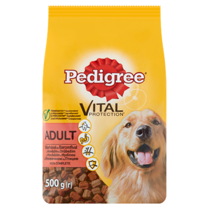 Pedigree száraz állateledel közepes méretű kutyák számára marha-baromfi 500 g