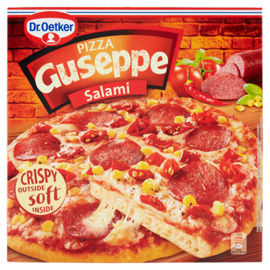 Dr. Oetker Guseppe gyorsfagyasztott szalámis pizza 380 g
