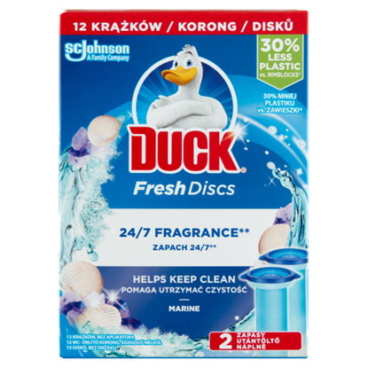 Duck Fresh Discs Marine WC-öblítő korong utántöltő 2 x 36 ml (72 ml)