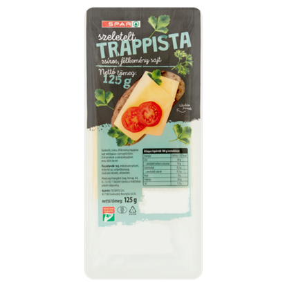SPAR szeletelt, zsíros, félkemény trappista sajt 125 g