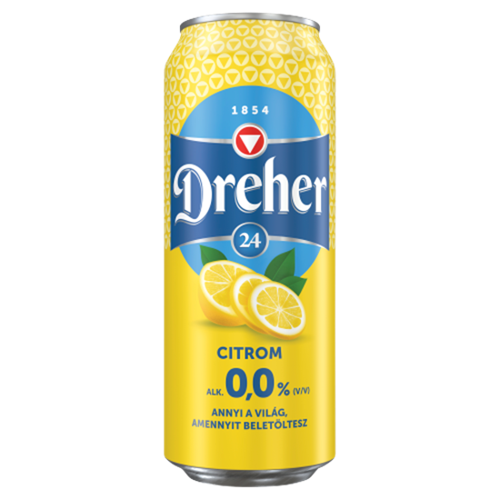 Dreher 24 alkoholmentes világos sör és citrom ízű ital keveréke 0,5 l