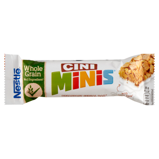 Nestlé Cini Minis fahéjas gabonapehely-szelet tejbevonó talppal reggelihez 25 g 
