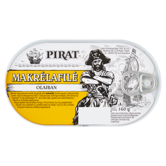 Pirat makrélafilé olajban 160g