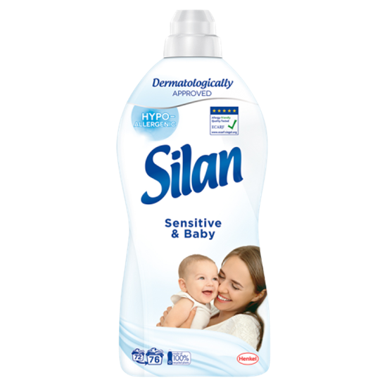 Silan Sensitive & Baby textilöblítő koncentrátum 76 mosás 1672 ml