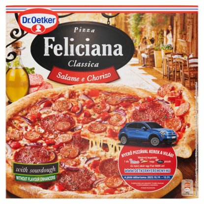 Dr. Oetker Feliciana Classica gyorsfagyasztott pizza szalámival és chorizo szalámival 320 g