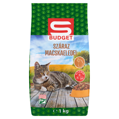 S-Budget teljes értékű száraz állateledel felnőtt macskák számára baromfival 1 kg