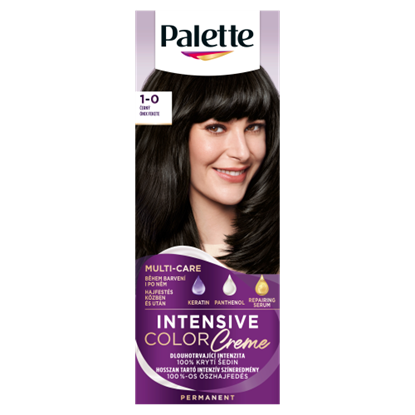 Palette Intensive Color Creme tartós hajfesték 1-0 ónix fekete