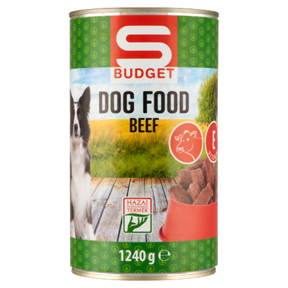 S-Budget teljes értékű állateledel felnőtt kutyák számára marhával 1240 g