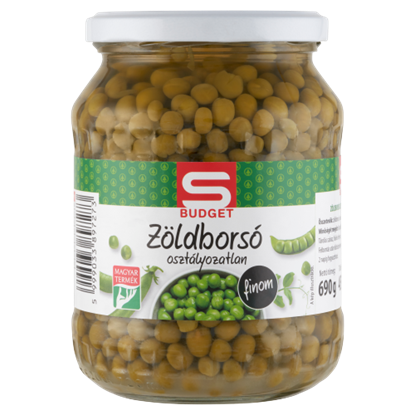 S-Budget zöldborsó 690 g