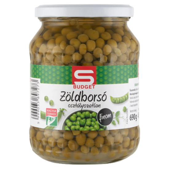 S-Budget zöldborsó 690 g