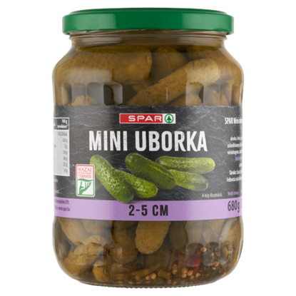 SPAR miniuborka savanyúság 2-5 cm 680 g