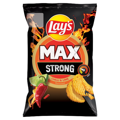 Lay's Strong csípőspaprika- és limeízű burgonyachips 55 g