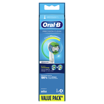 Oral-B Precision Clean Fogkefefej CleanMaximiser Technológiával, 4 db-os Csomag