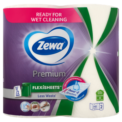 Zewa Premium háztartási papírtörlő 2 rétegű 2 tekercs
