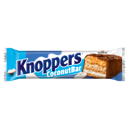 Knoppers Coconut Bar tejes-kókuszos-mogyorós krémmel töltött tejcsokoládéval bevont ostyaszelet 40 g