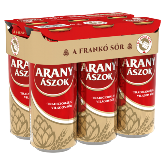 Arany Ászok világos sör 4,3% 6 x 0,5 l