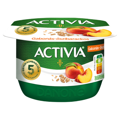 Danone Activia élőflórás gabonás-őszibarackos joghurt 125 g