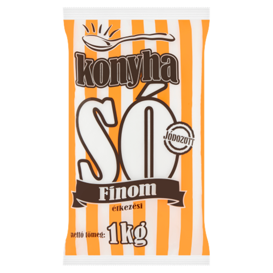 Konyha jódozott finom étkezési só 1 kg