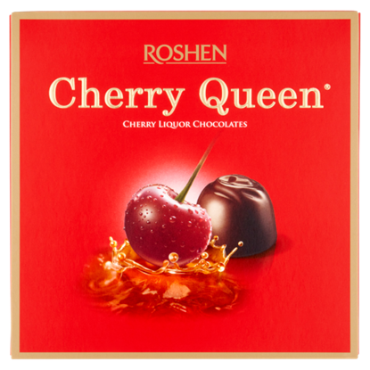 Roshen Cherry Queen étcsokoládés alkoholos-meggyes bonbon 108 g