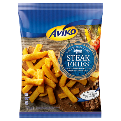 Aviko Steak Fries elősütött és gyorsfagyasztott, extra vastag hasábburgonya 750 g