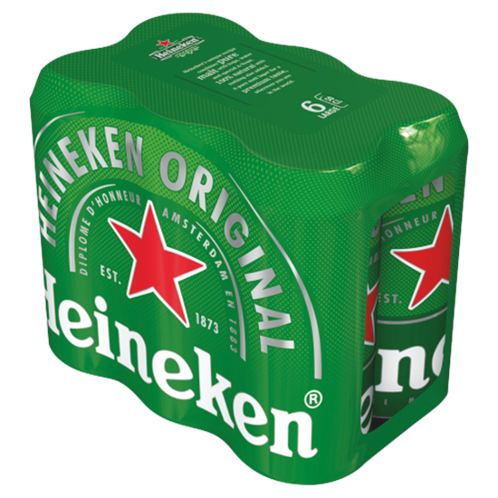 Heineken minőségi világos sör 5% 6 x 0,5 l doboz