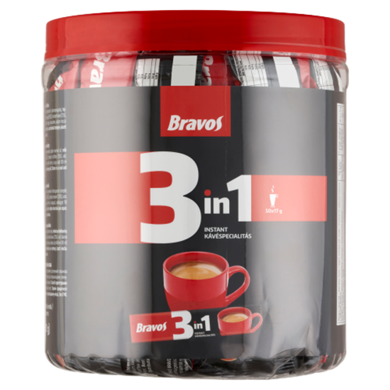 Bravos 3in1 instant kávéspecialitás 50 x 17 g (170 g)