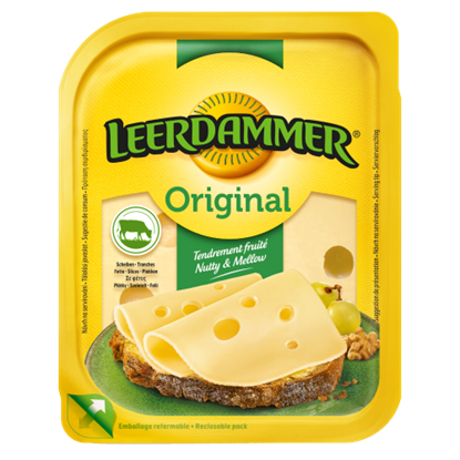 Leerdammer Original laktózmentes zsíros félkemény szeletelt sajt 100 g