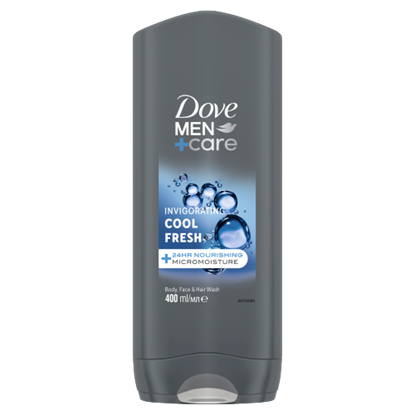 Dove Men+Care Invigorating Cool Fresh tusfürdő testre, arcra, hajra 400 ml